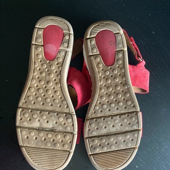 Hush Puppies  red nobuk sandal size 10 (41) - Picture 6 of 16